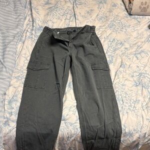 American Eagle Outfitters Womens Gray/ Green Cargo Pants